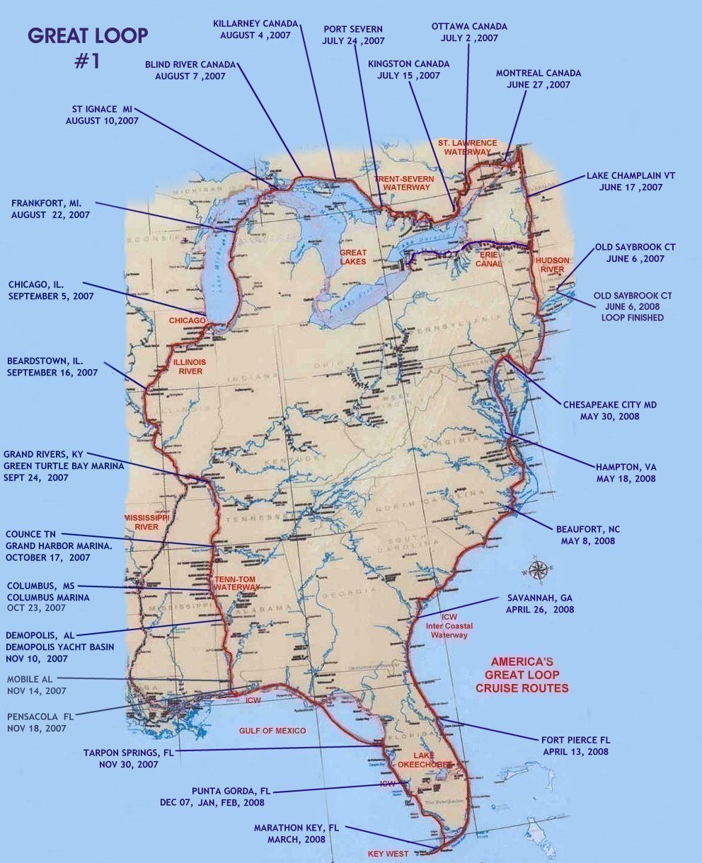 GREAT LOOP 1 MAP
